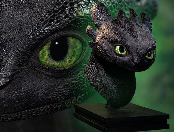 Toothless Life Size Bust