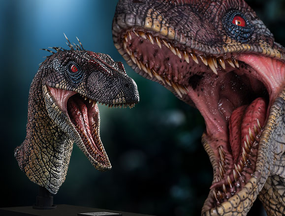 JP III: Male Alpha Velociraptor Bust
