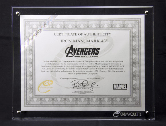 Cinemaquette Limited Edition COA Frame