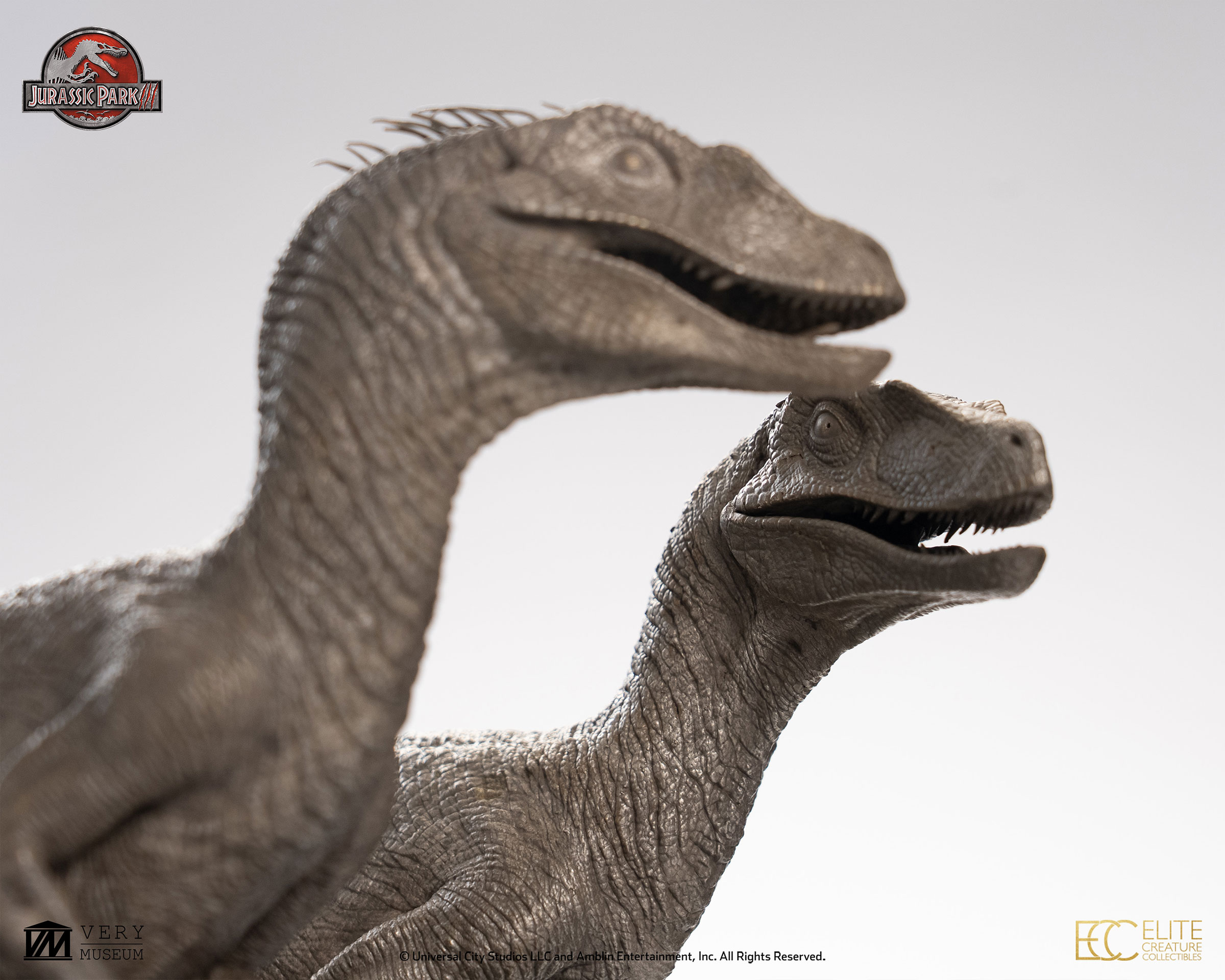 JP3 Pair of Velociraptors – 1/8 Scale Bronze