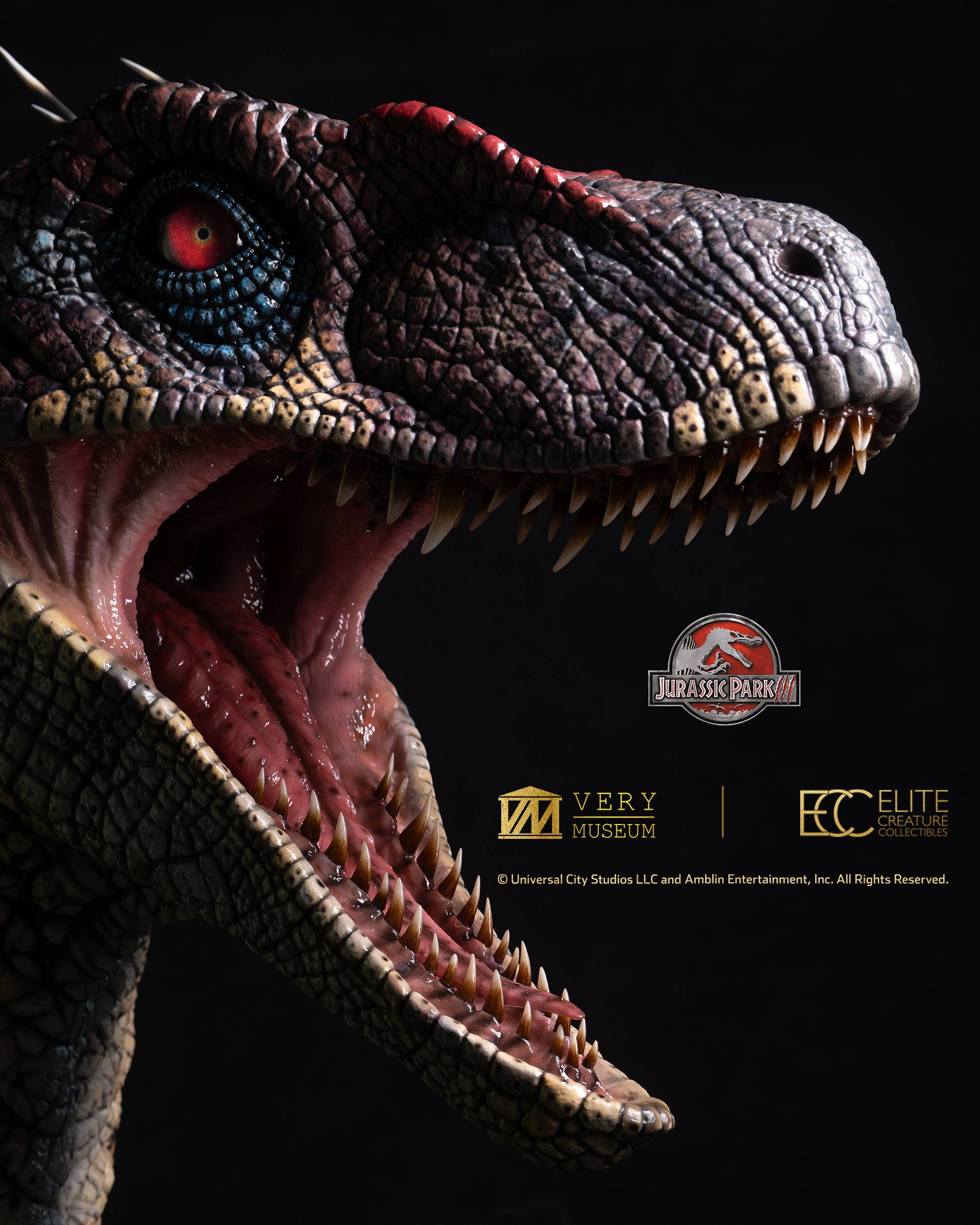 JP III: Male Alpha Velociraptor Bust