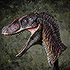 JP III: Male Alpha Velociraptor Bust